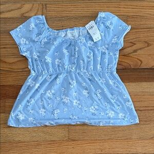 Abercrombie & Fitch Light Blue Floral Top